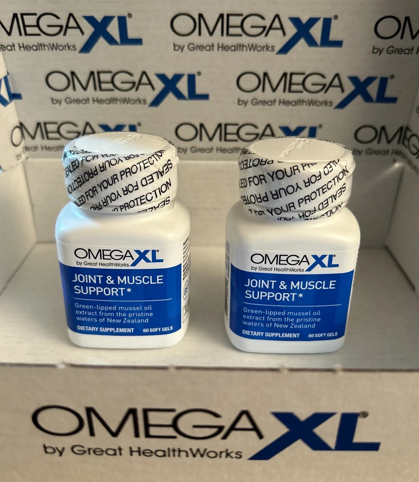 LOT OF 2 Omega XL 60ct (120) Great HealthWorks Joint And Muscle Support Exp 6/27