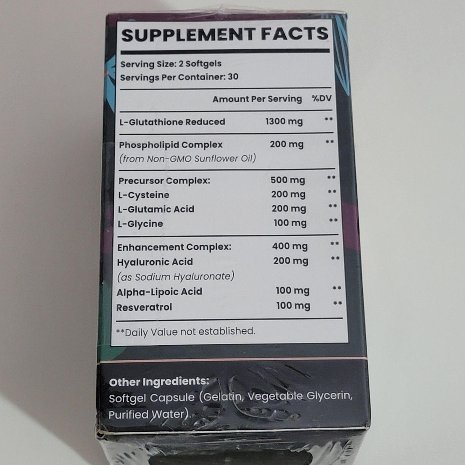 2400MG Liposomal Glutathione Max Absorption Glutathione Supplement 60 gel caps