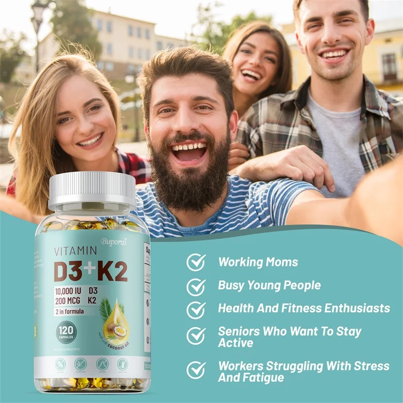 VITAMIN D3&K2 – Nerve, Muscle, Heart, Bone and Dental Health, Immune System Heal