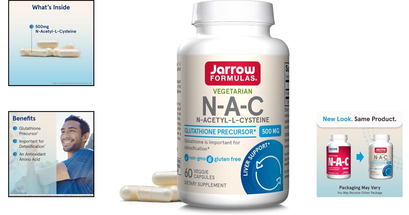 N-A-C 500 mg Antioxidant Supplement – 60 Vegetarian Capsules for Daily Wellness