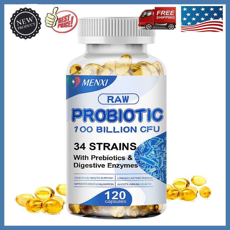 3 x Digestive Enzymes Prebiotic & Probiotics Gas, Constipation & Bloating Relief