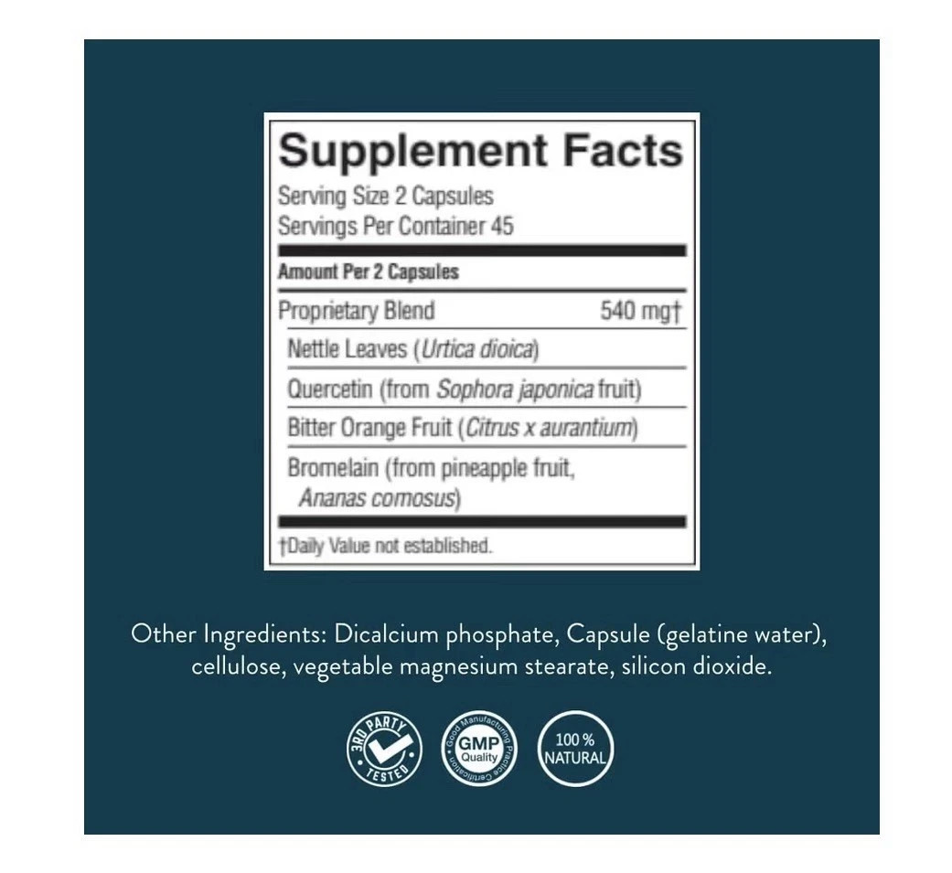 Nature’s Sunshine HistaBlock Respiratory Support 90 VegCaps Free Shipping