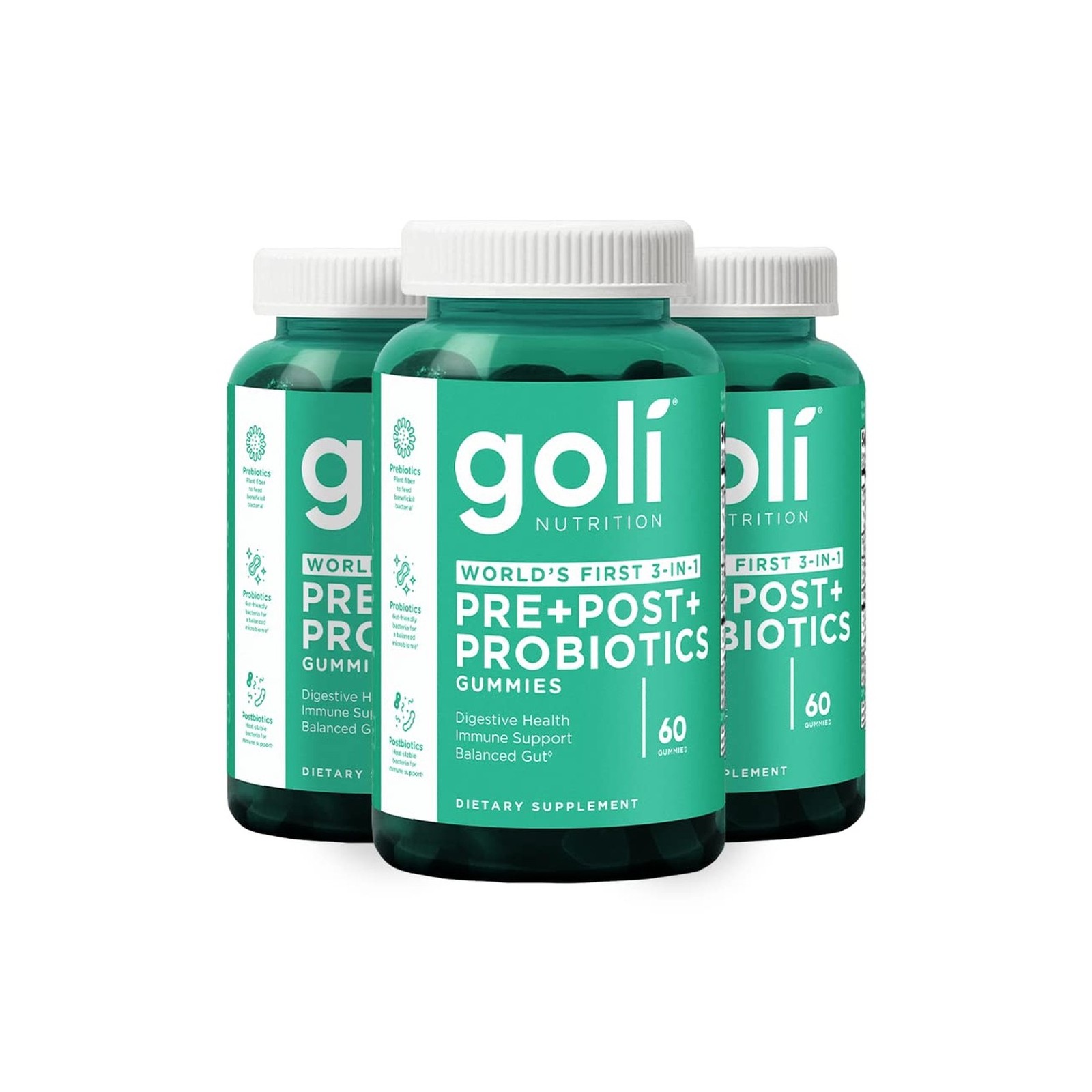 Goli Pre Pro Postbiotic Gummies – Worlds First 3-in-1 Formula w… USA FAST SHIP