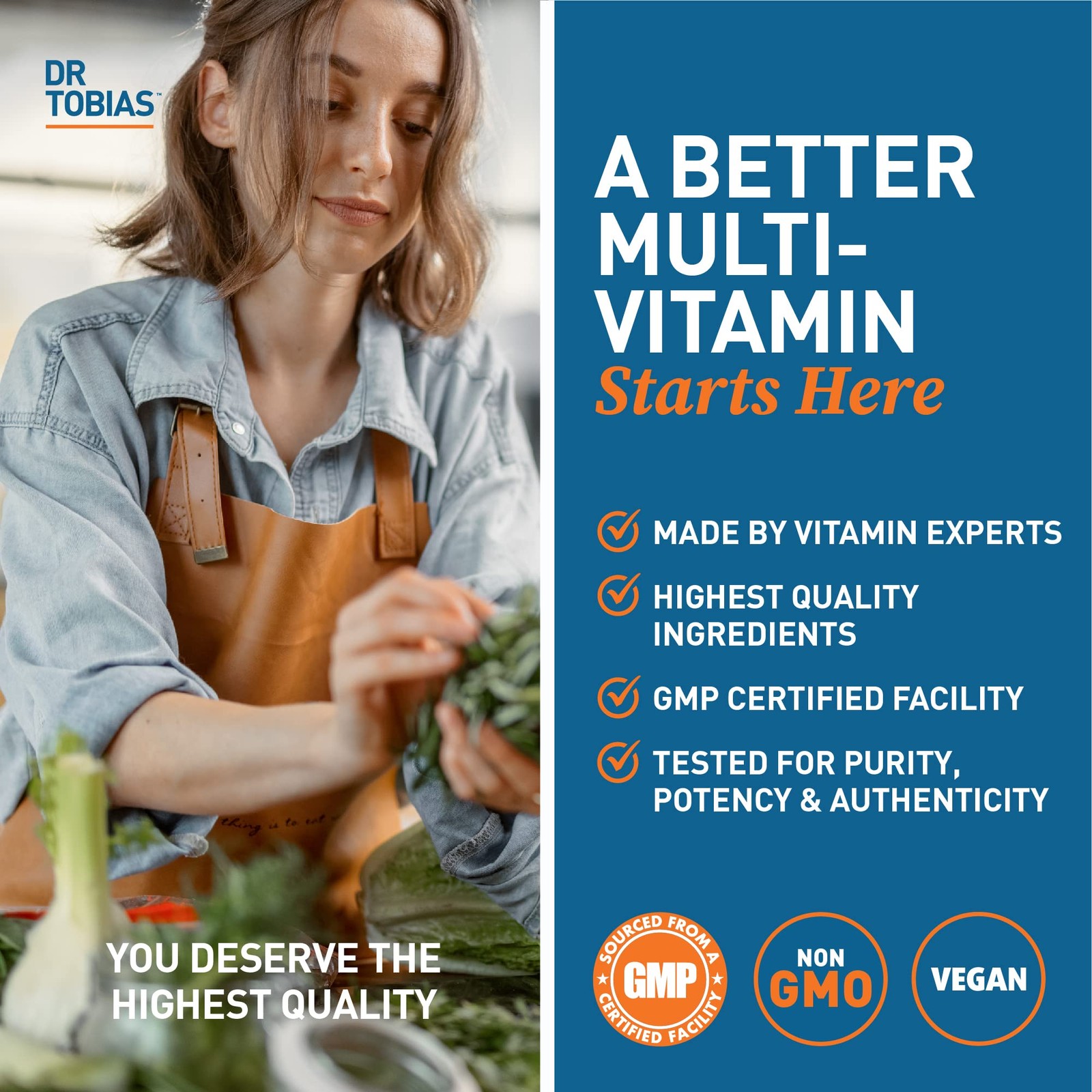 Dr. Tobias Adult Multivitamin for Women & Men, Immune 90 Count (Pack of 1)
