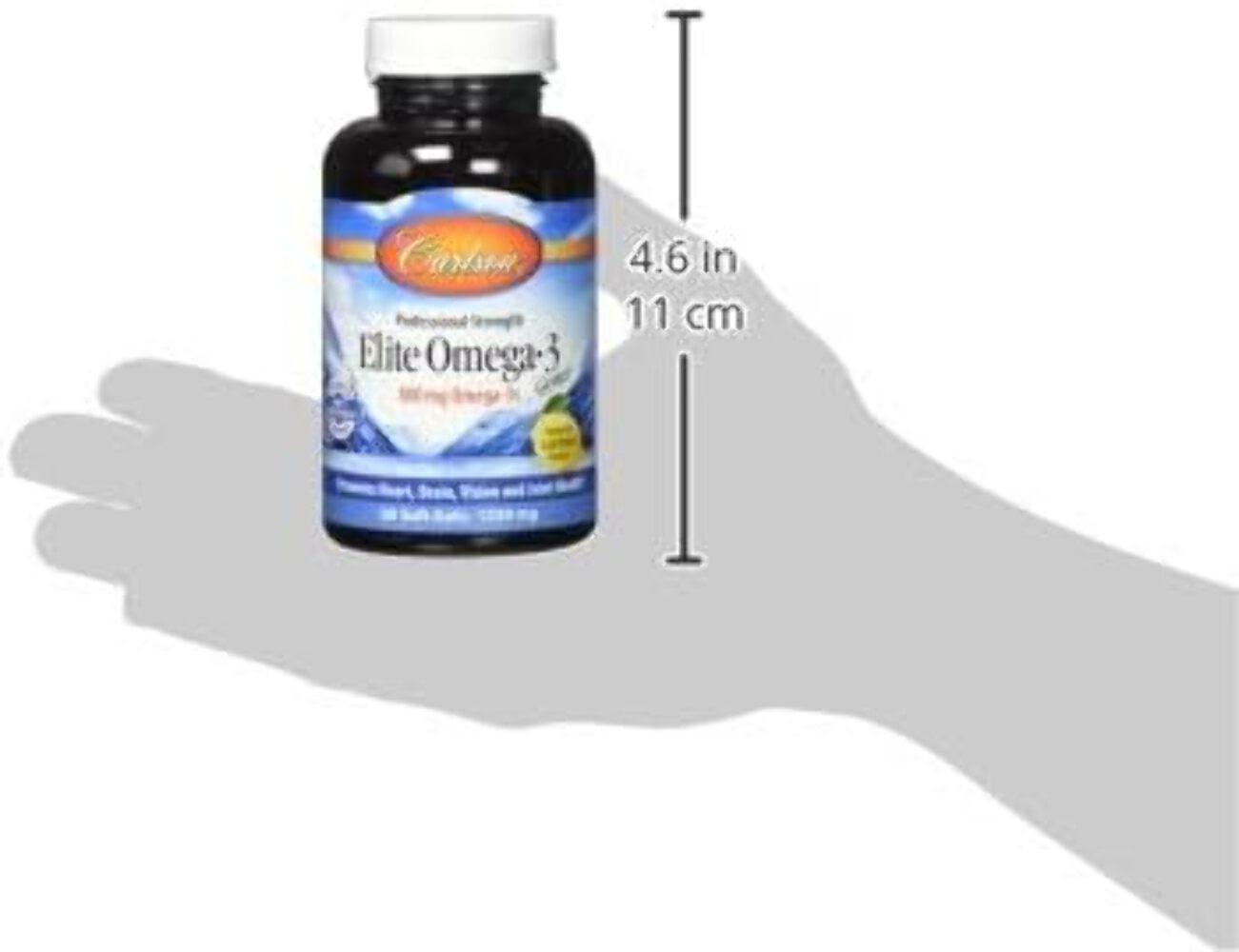 Carlson Labs Elite Omega-3 Gems Fish Oil 1250mg, 60 Softgels