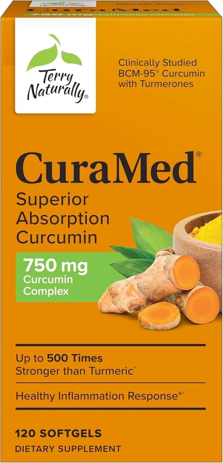 1PCs Terry Naturally CuraMed Curcumin Softgels 120 Count New