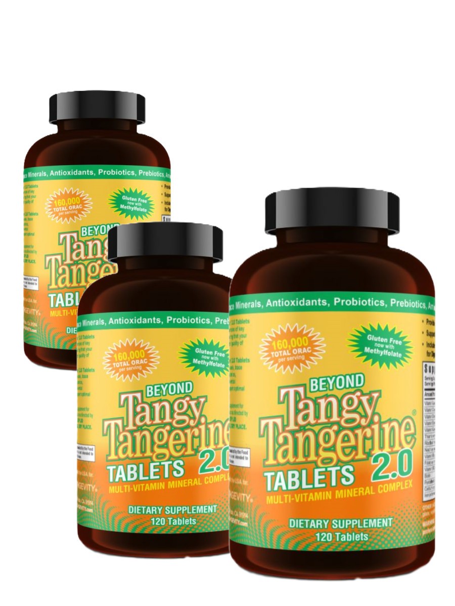 Youngevity Dr. Wallach Beyond Tangy Tangerine BTT 2.0 Tablets ( 3 Pack)