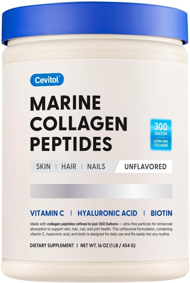 Cevitol Marine Collagen Peptides – Hydrolyzed 1 Pound (Pack of 1), White