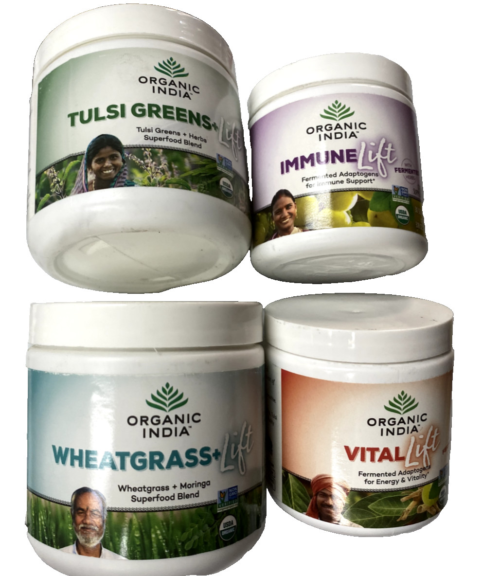 Organic India 4 PackHealth Detox & Reset (Greens, Immunity, Wheatgrass,Vitality)