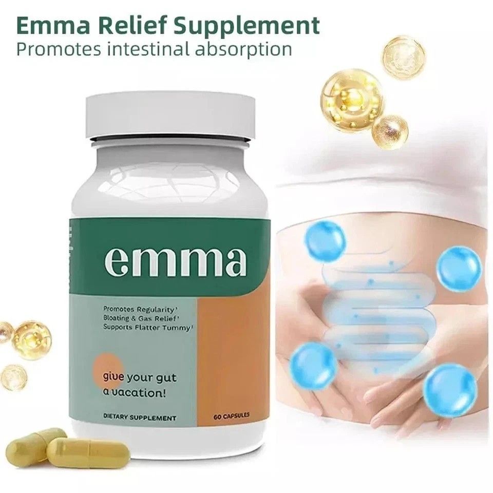 3Pack Emma Gut Health Supplement 180 Capsules for Bloating Relief & Leaky Gut