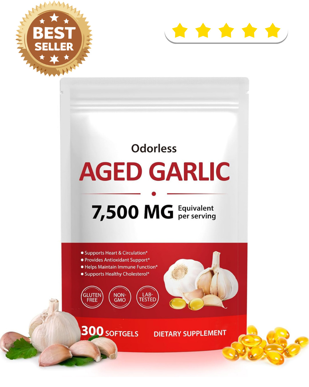 Aged Garlic Extract 7500mg – Advanced Heart & Immune Support! ✨🧄