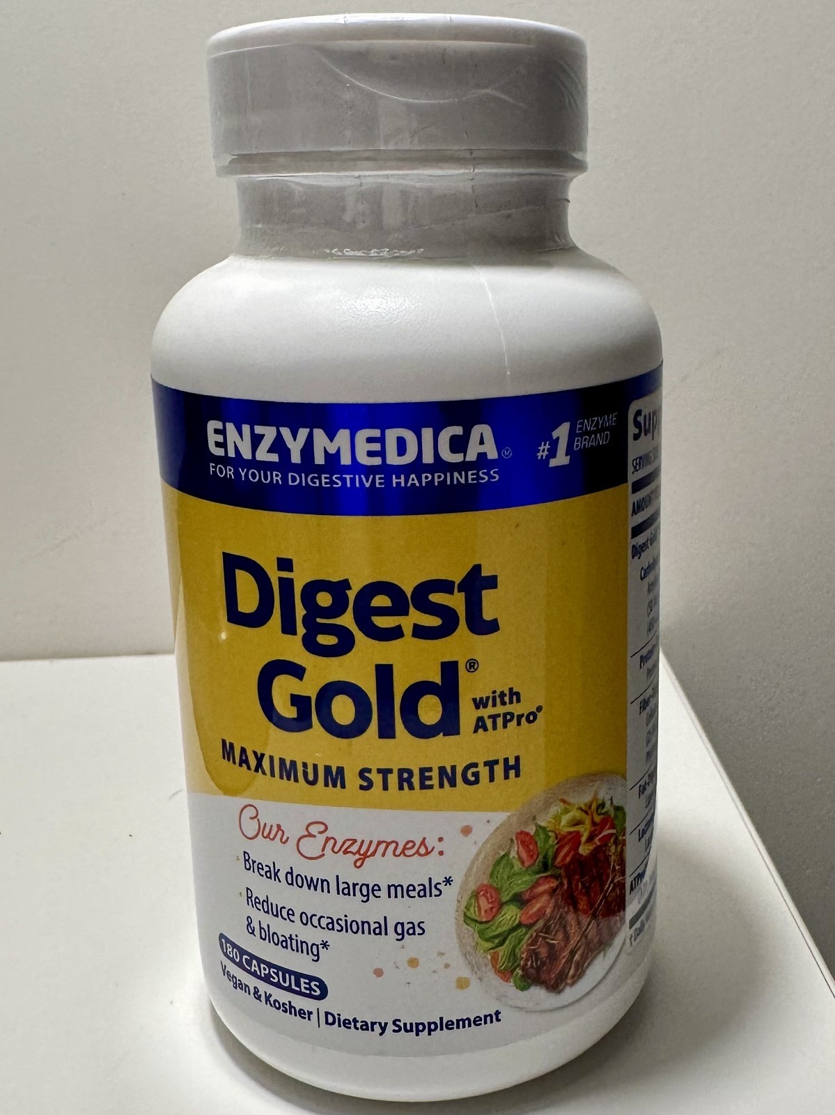 Enzymedica Digest Gold + ATPro 180 Count Maximum Strength Exp 12/26 *NEW SEALED*
