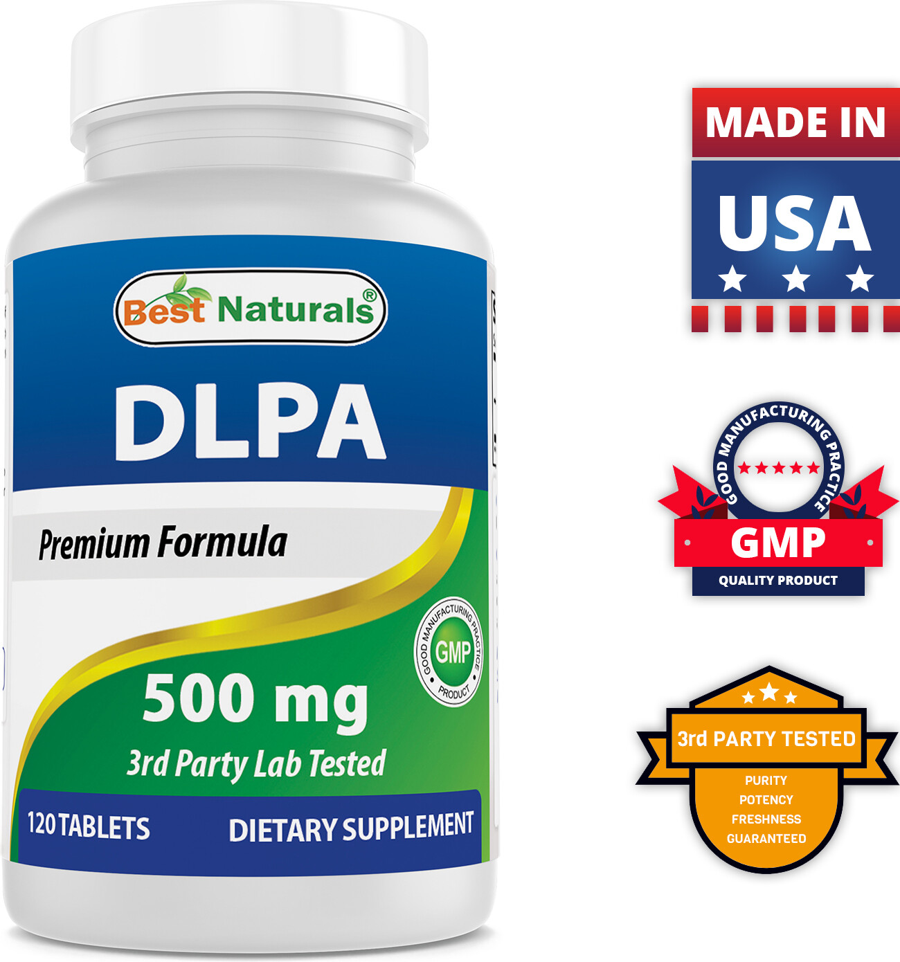 Best Naturals DLPA 500 mg 120 Tabs