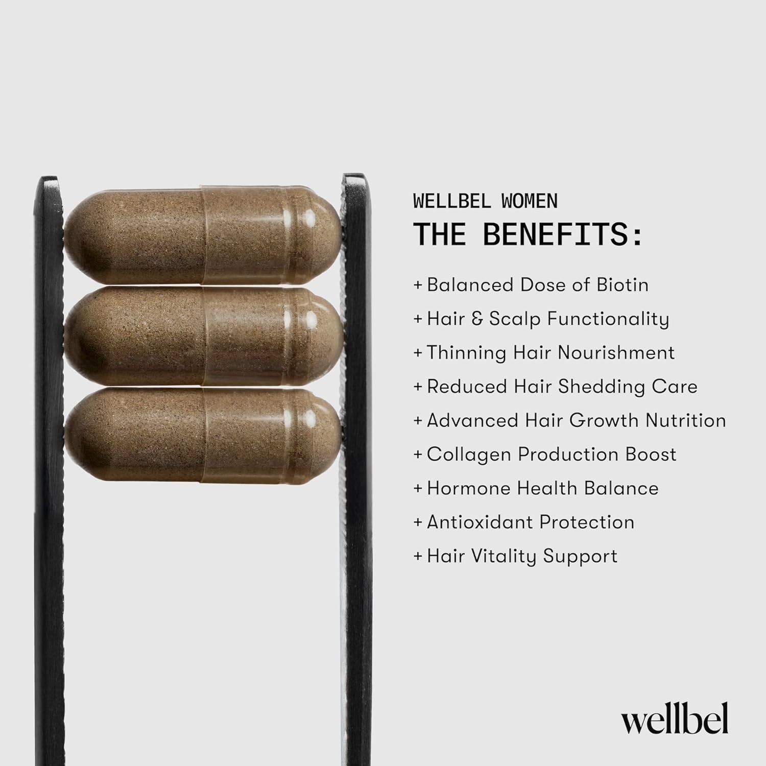 WELLBEL Women for Hair, Skin, and Nails, Vegan, Gluten Free 90 Ct.