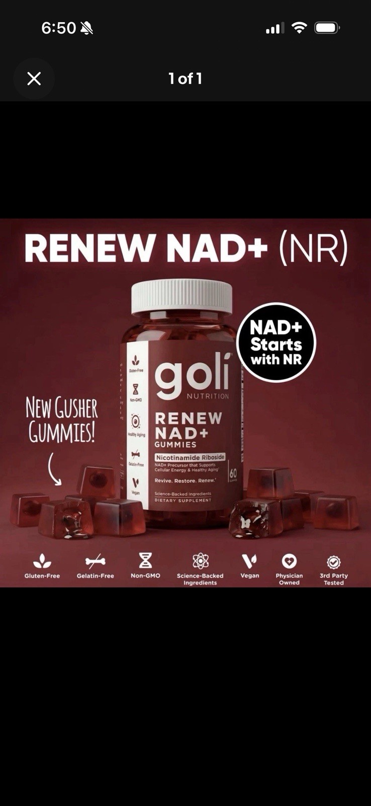 Goli Renew NAD +(NR) 1 pack new exp 08/2027