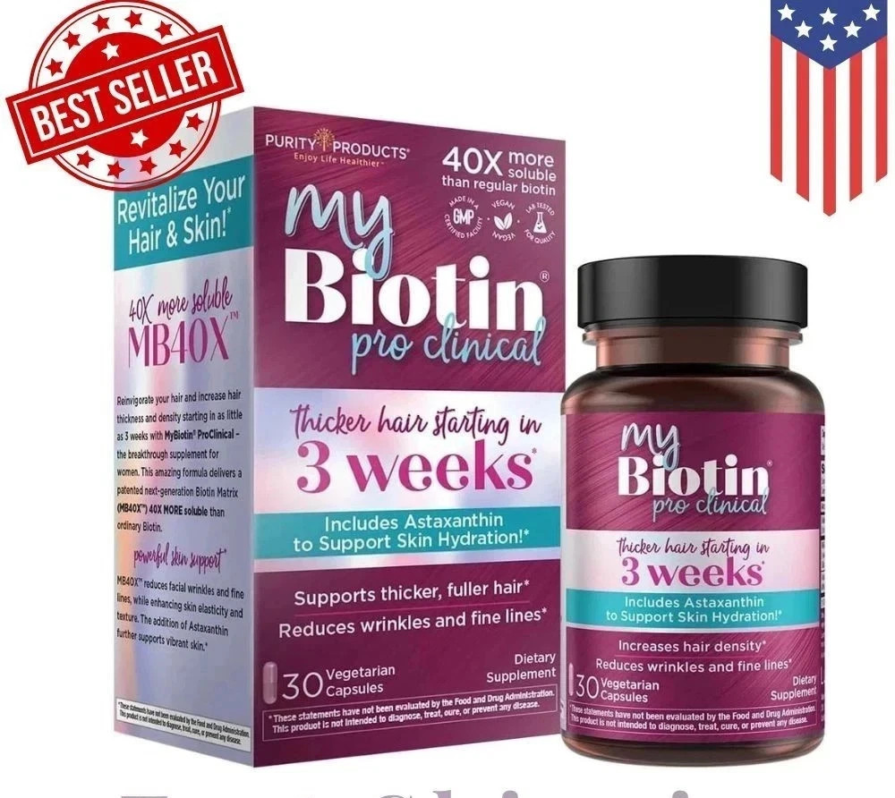 Purity Products My Biotin ProClinical MyBiotin Thicker Hair 30 Capsule
