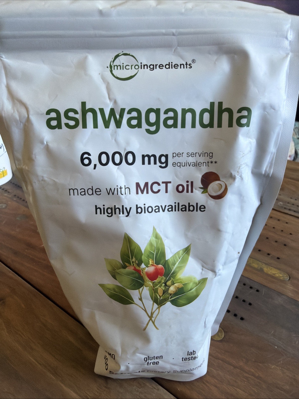 Micro Ingredients Ashwagandha Made with MCT Oil 300 Softgels Sealed Exp 02/2027