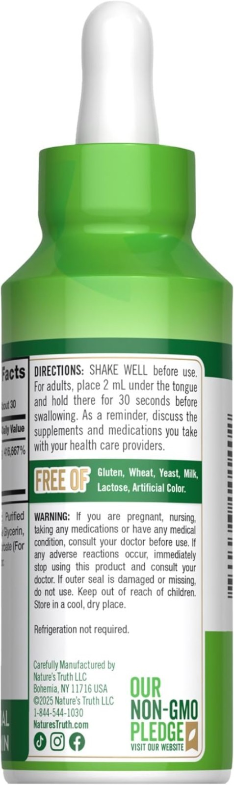 10,000 mcg B12 Sublingual Drops | Fast-Acting & Gluten-Free | Berry Taste
