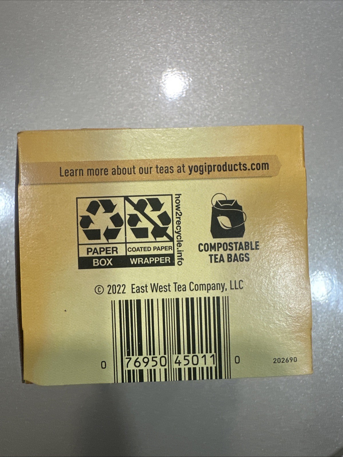 Yogi Organic Ginger Tea Bags 16 ct 1.12 oz (3 Boxes)
