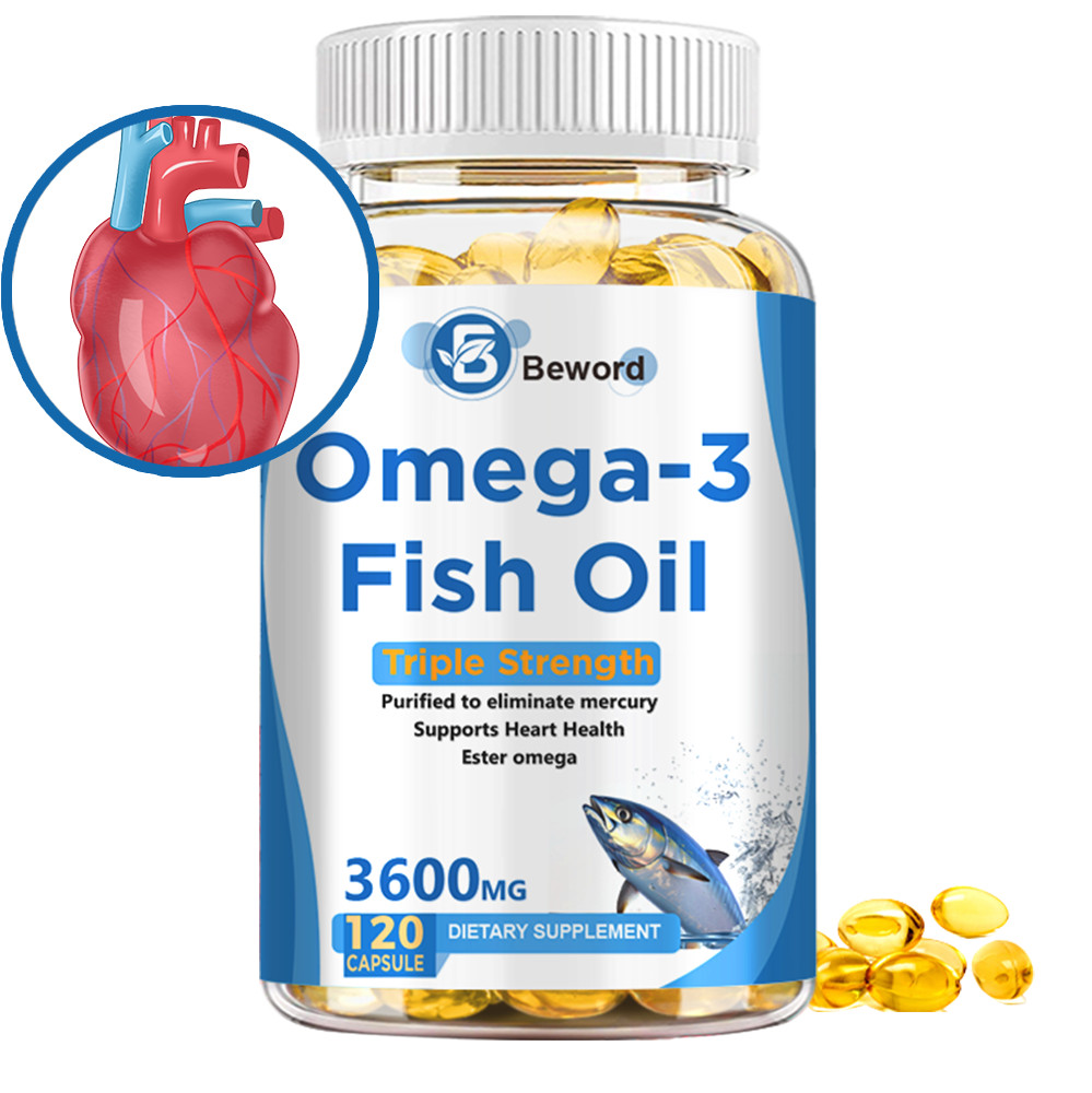 3600mg Omega 3 Fish Oil Capsules 3x Strength EPA & DHA, Highest Potency 120Pills