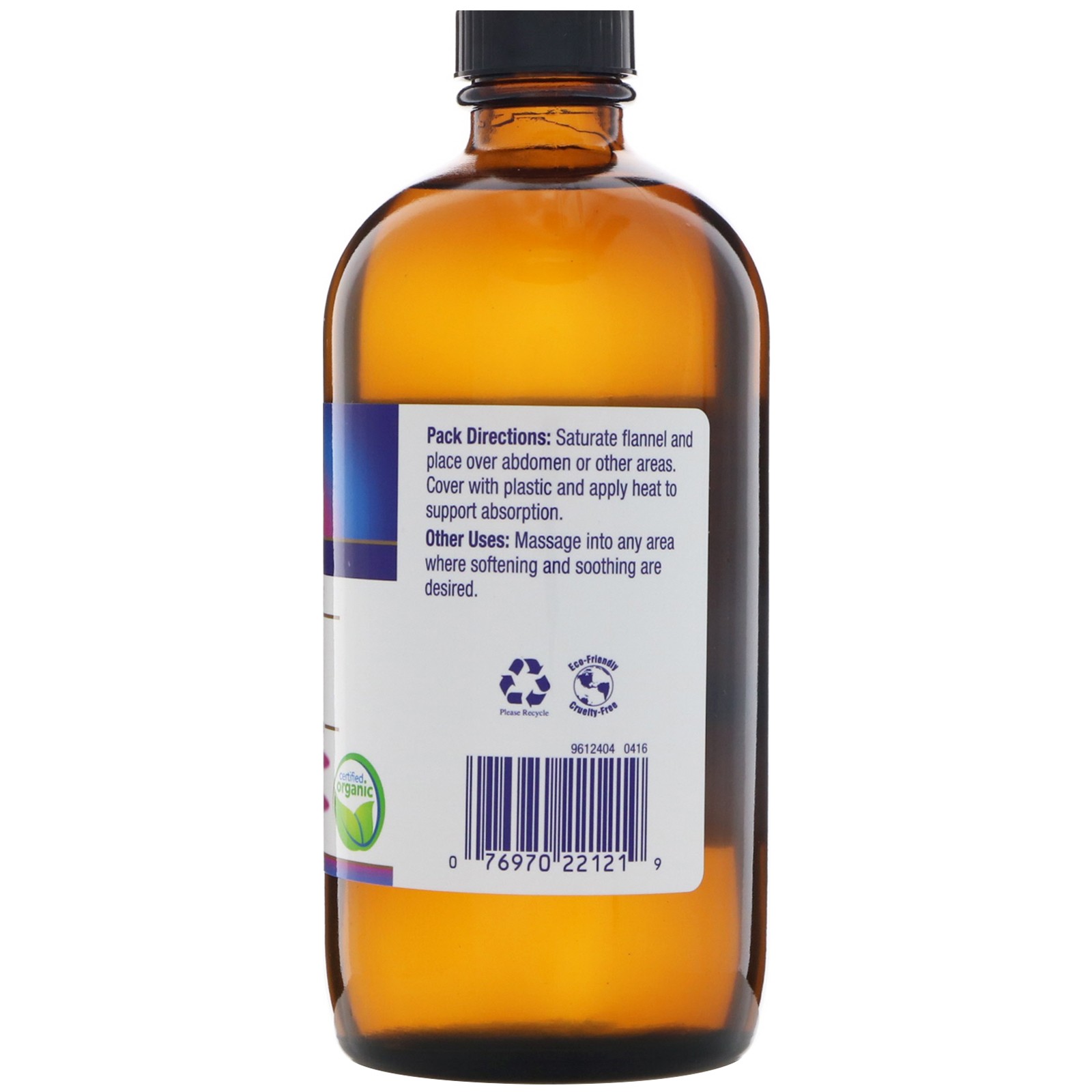 Heritage Store Organic Castor Oil 16 fl oz 480 ml Cruelty-Free, EcoFriendly,