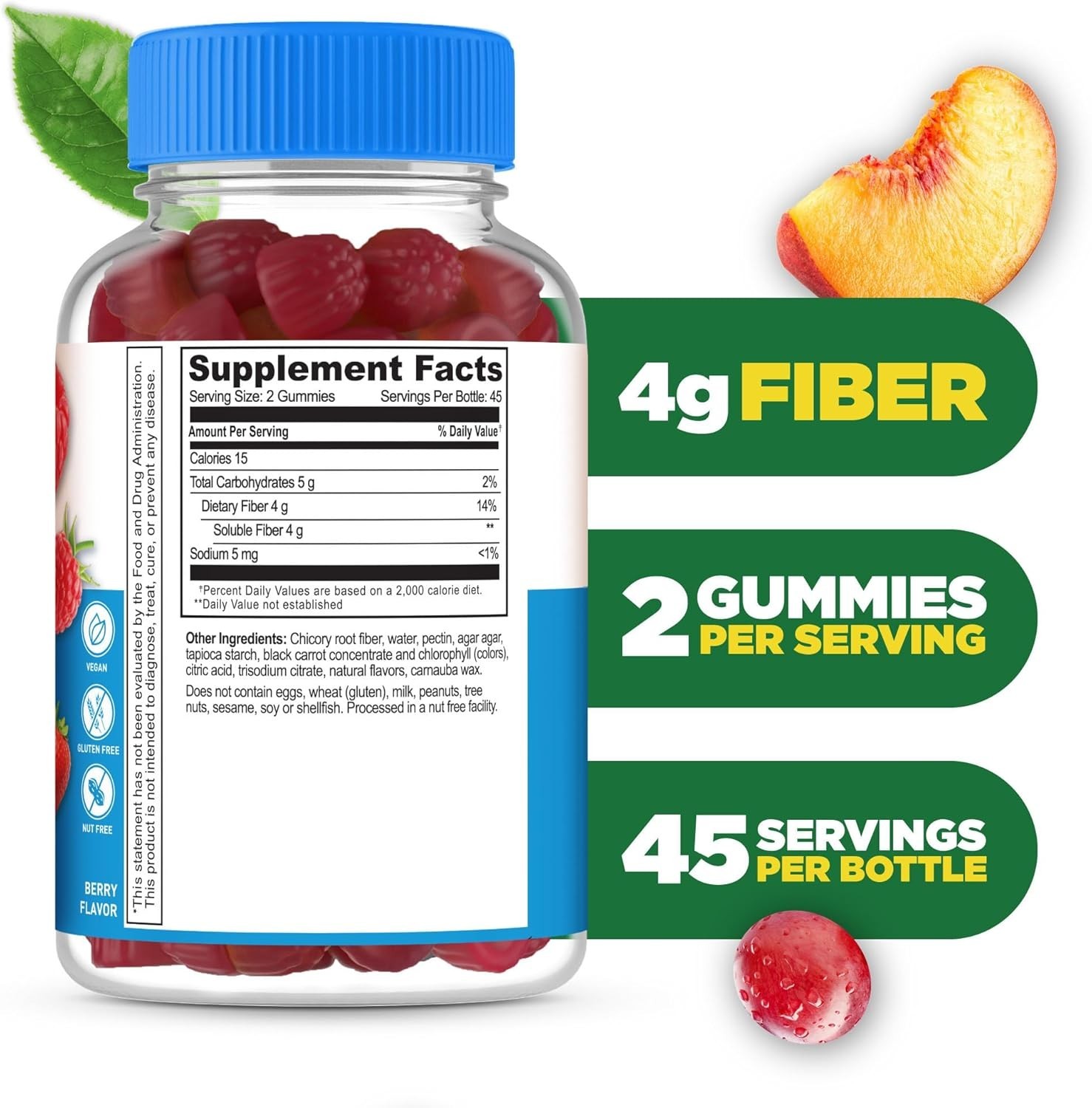 Lifeable Sugar Free Multivitamin with Iron- Great Tasting Gummy – 90 Count