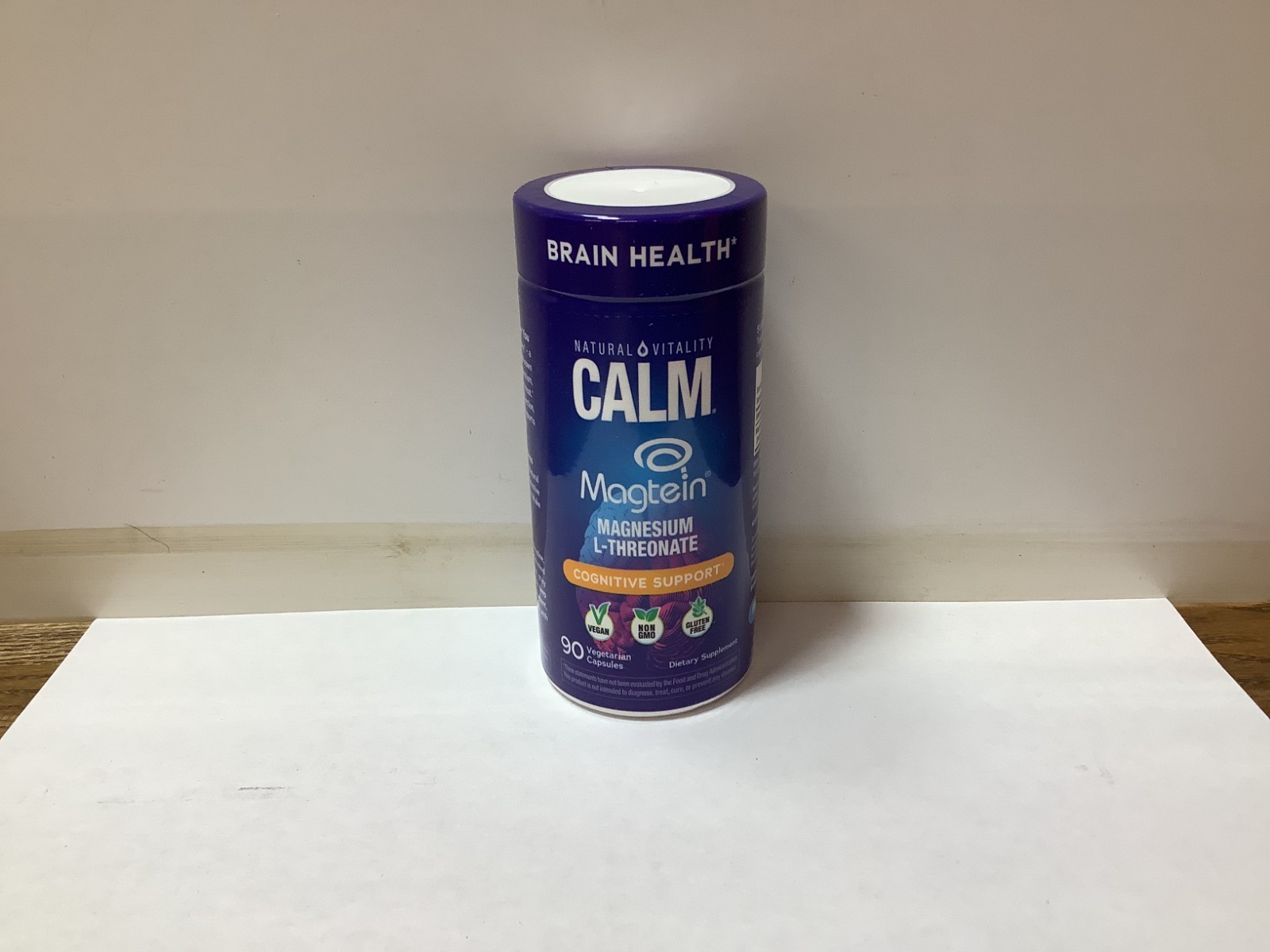 Natural Vitality CALM Magnesium & L-Threonate Supplement- 90 Capsules-EXP- 12/28