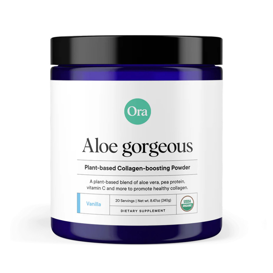 Ora Organic Aloe Gorgeous – Plant-based Collagen-boosting Powder, Vanilla 20 Srv