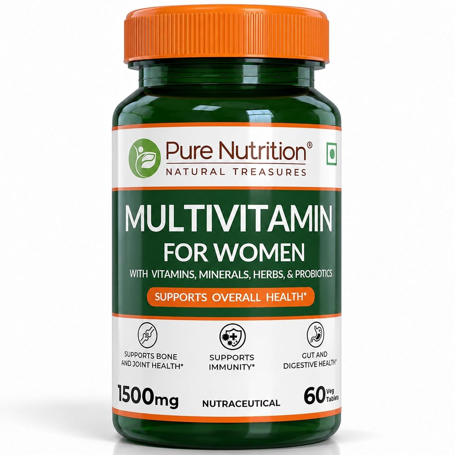Pure Nutrition Multivitamin for Women 1500mg – 60 Veg Tablets