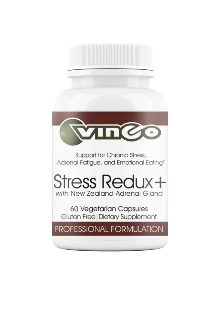 Vinco Stress Redux+ Advanced Adrenal & Cortisol Daily Supplement 60 c exp02/2026