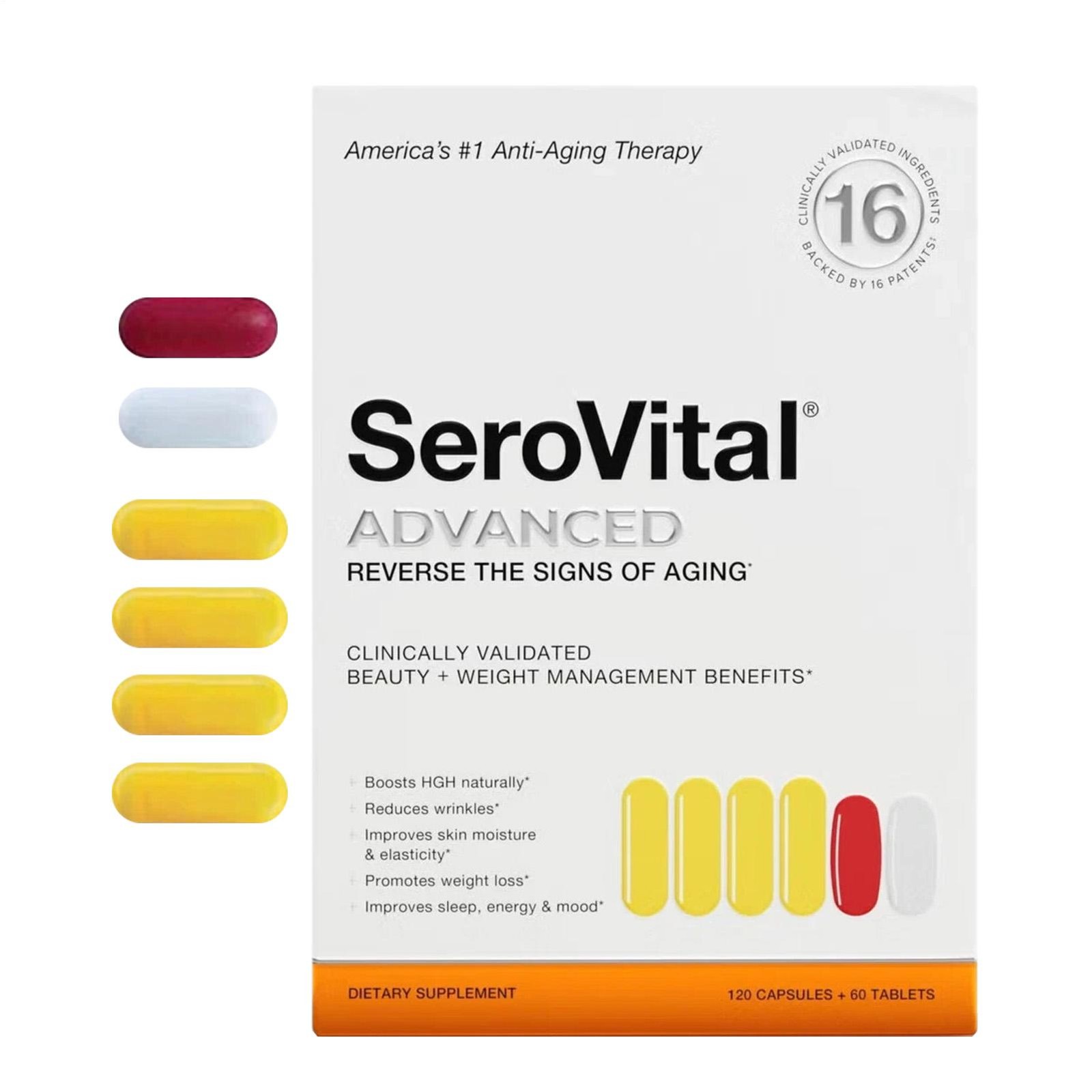 SeroVital Advanced Dietary Supplement 120 Capsules + 60 Tablets
