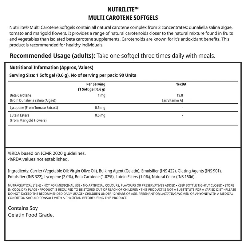 Amway Nutrilite Multi Carotene 90 Tabs For Skin, Hair & Eyes Exp Jan 2026