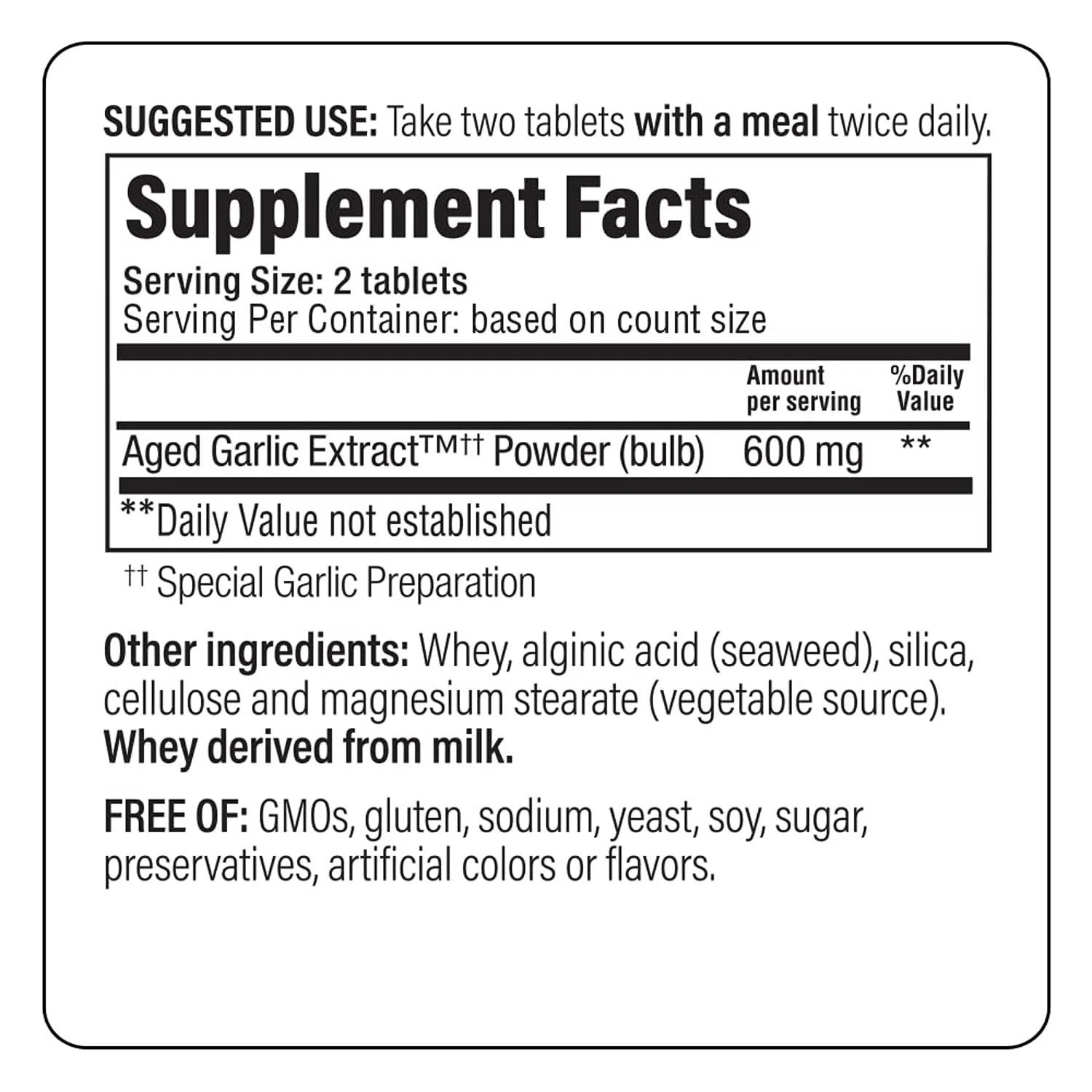 Kyolic Aged Garlic Extract Formula 100, Cardiovascular Health*, 100, Tablets.