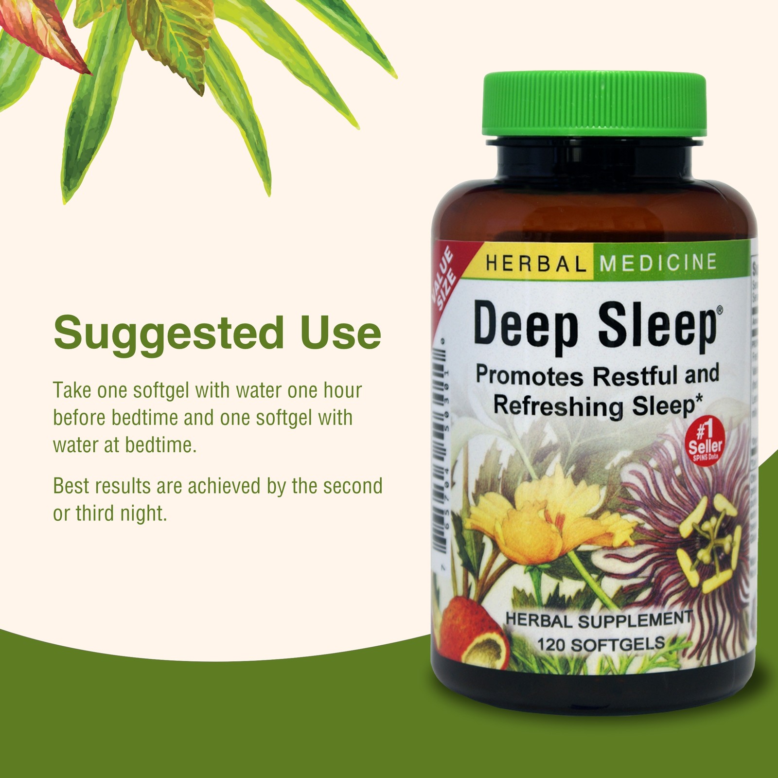 Herbs Etc. Deep Sleep Soft Gels – 120 Count (Pack of 1)