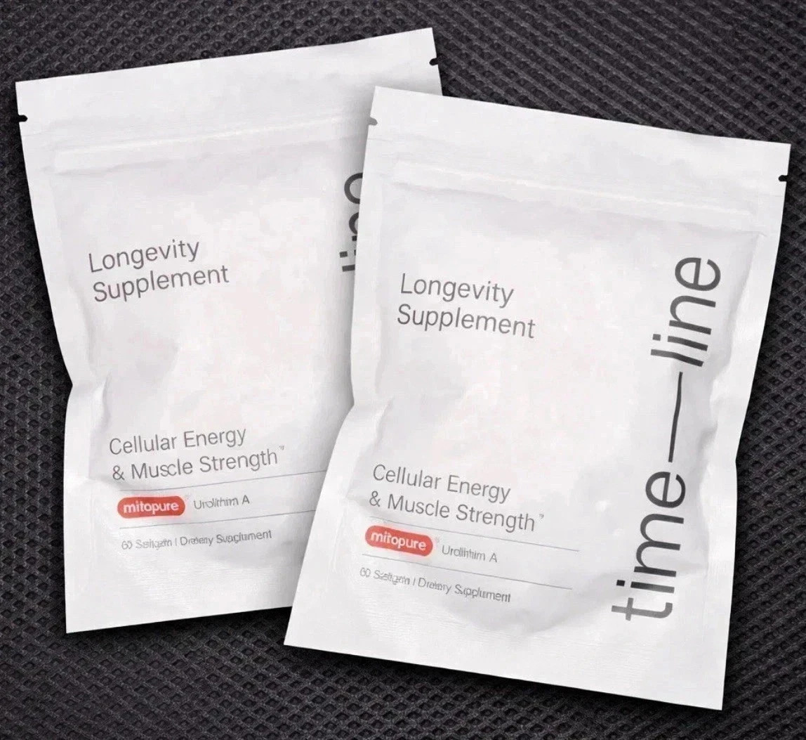 Pack of 2 Time-Line Longevity Supplement Mitopure Urolithin A 60 Softgels -07/27
