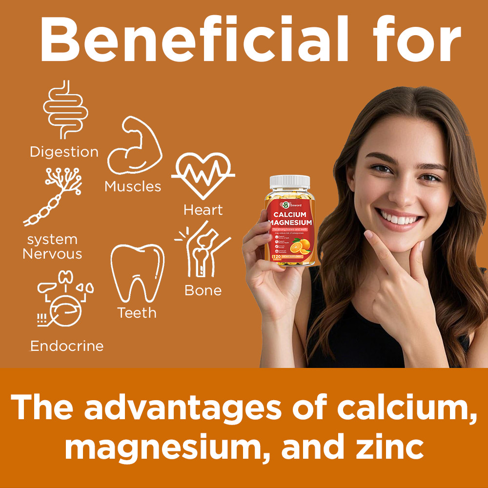 NEW Calcium Magnesium Zinc with Vitamin D3 Support Strong Bone & Muscle Health