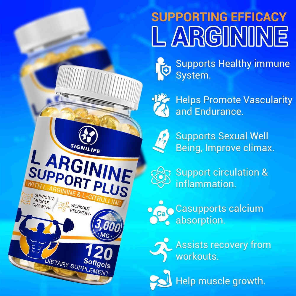 Nitric Oxide Booster Supplement L-Arginine 3000mg Highest Potency Muscle Pump
