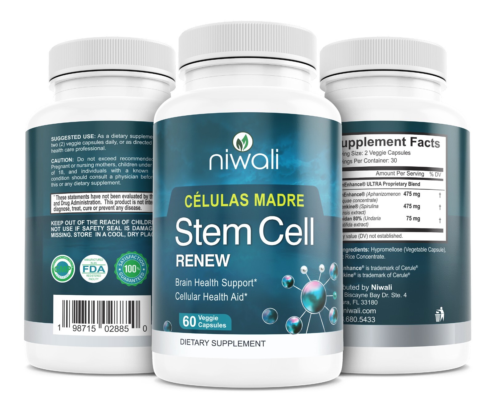 Niwali stem cell recovery natural supplement cellular repair renewal anti aging