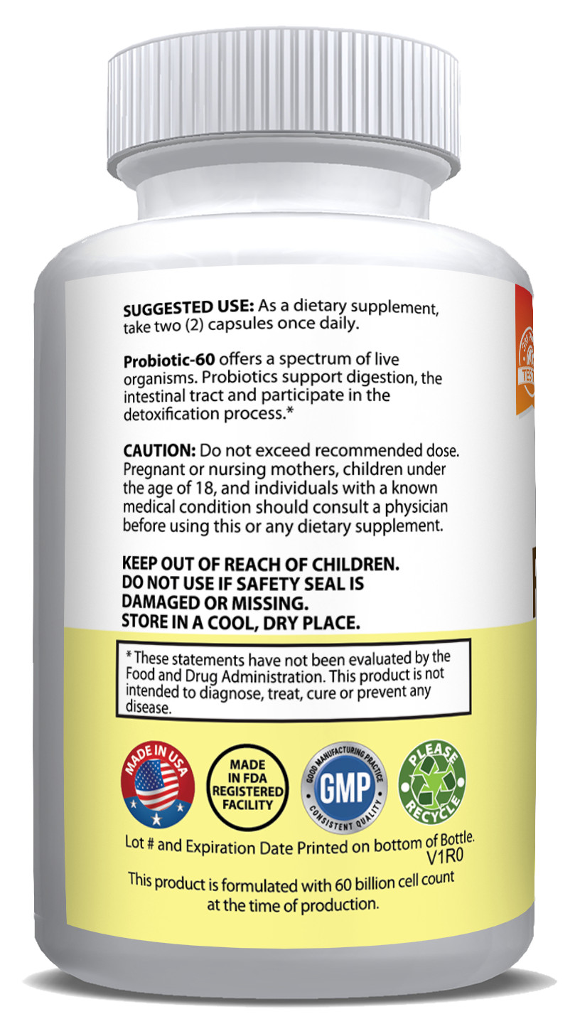 Allegheny Naturals 60 Billion CFU Probiotic w/ Prebiotics