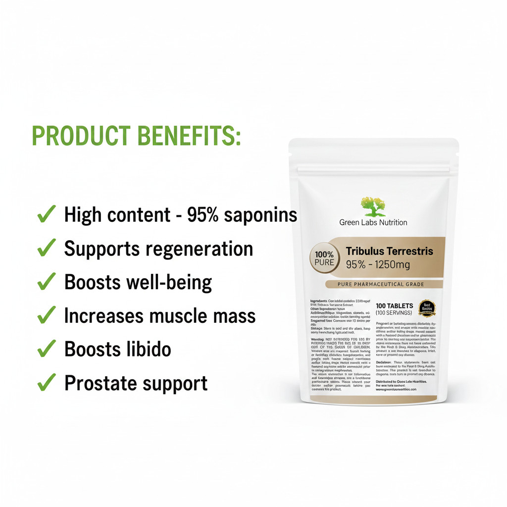 Tribulus Terrestris 1250mg 95% Saponins | Tablets | Pure Herbal Extract