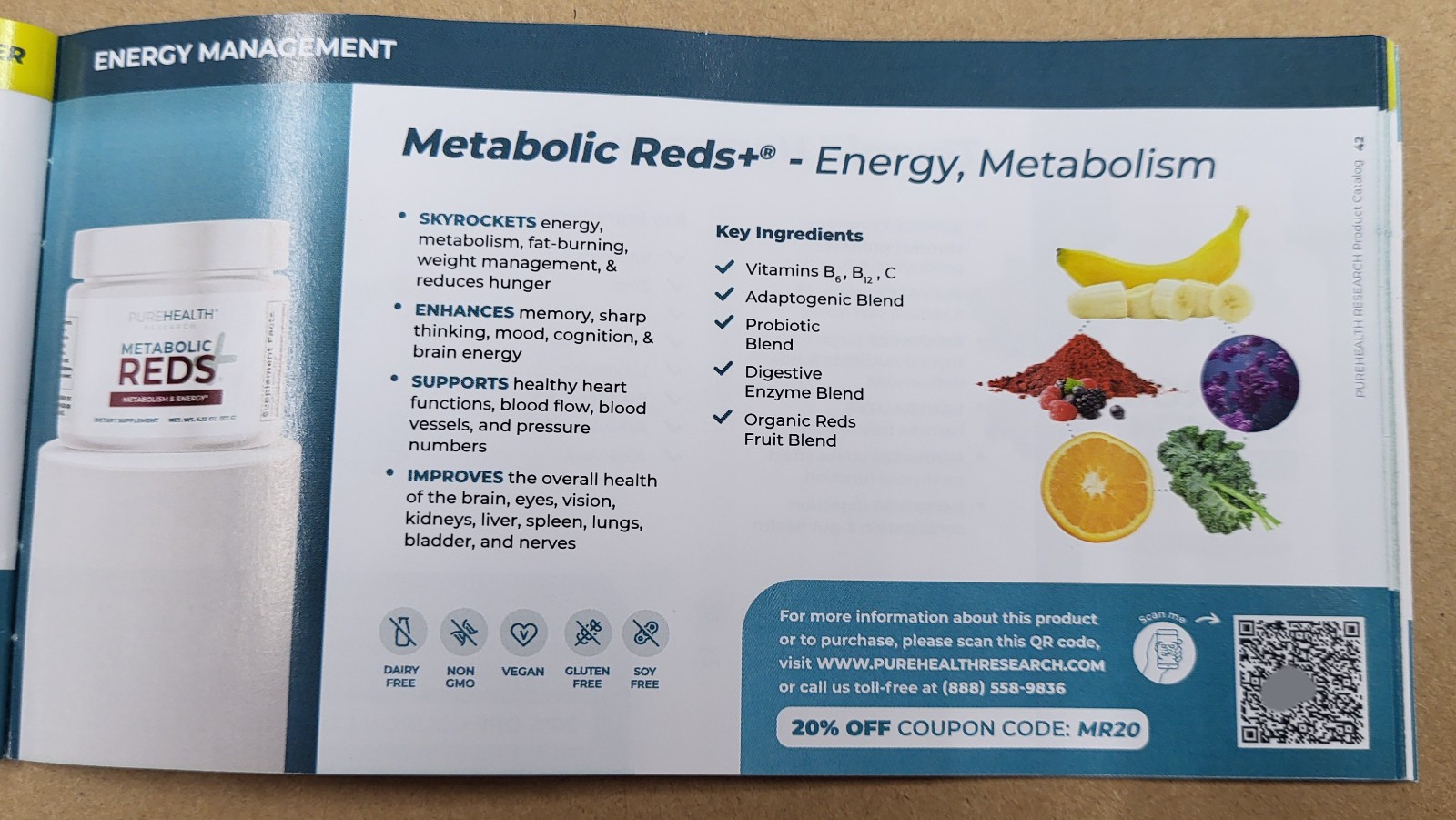 Metabolic REDS Metabolism Energy Dietary Powder Supplement -3 Pack