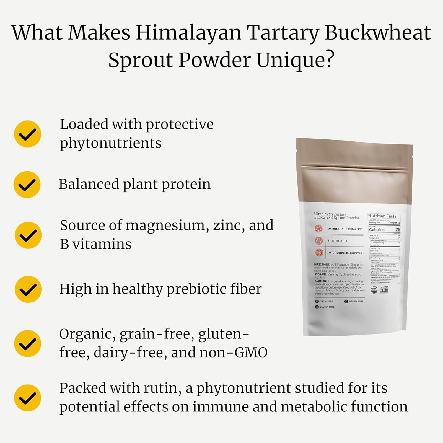 BIG BOLD HEALTH Himalayan Tartary Buckwheat Sprout Powder – Immune Support Su…