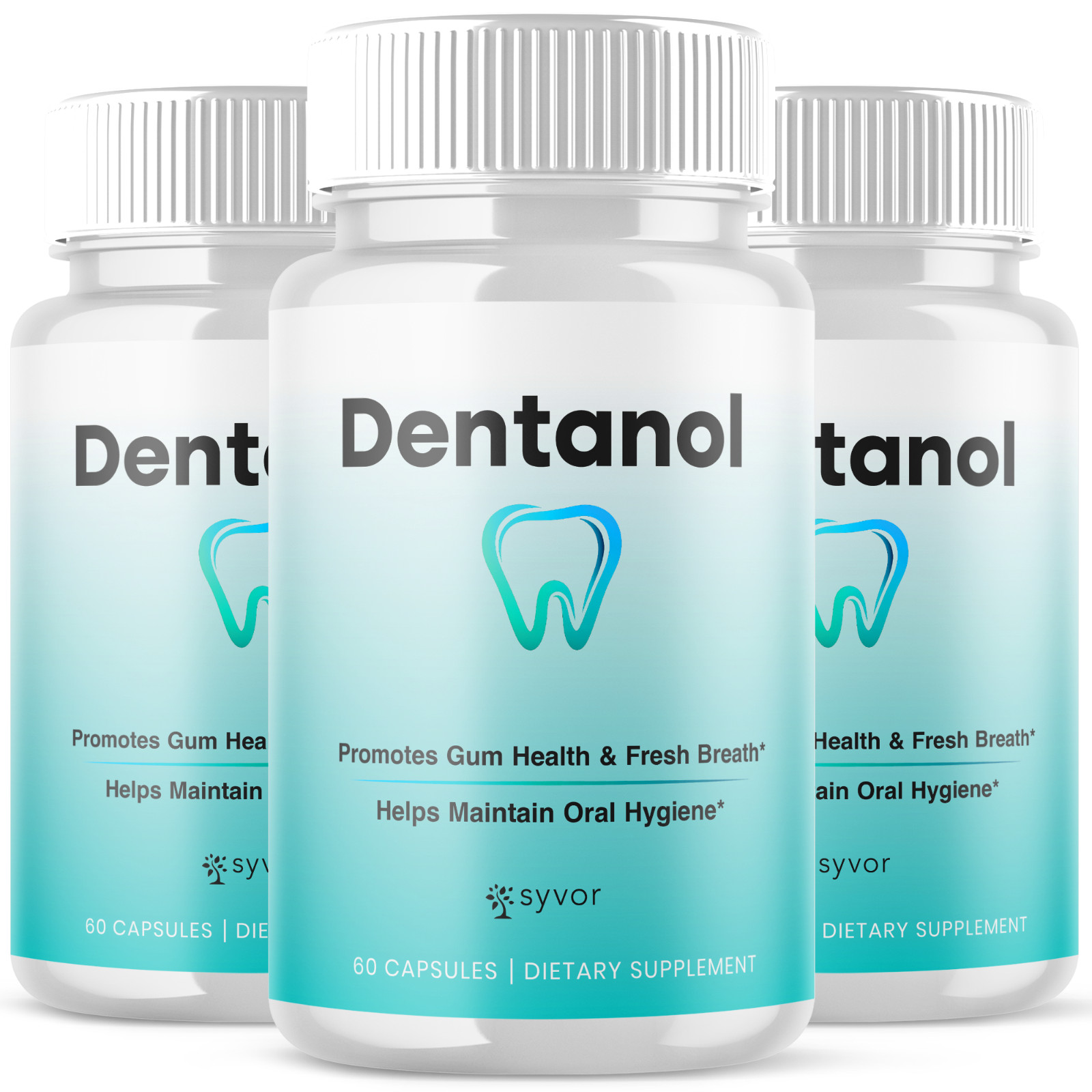 (3 Pack) Dentanol Oral Probiotic Support for Healthy Teeth & Gums 180 Capsules