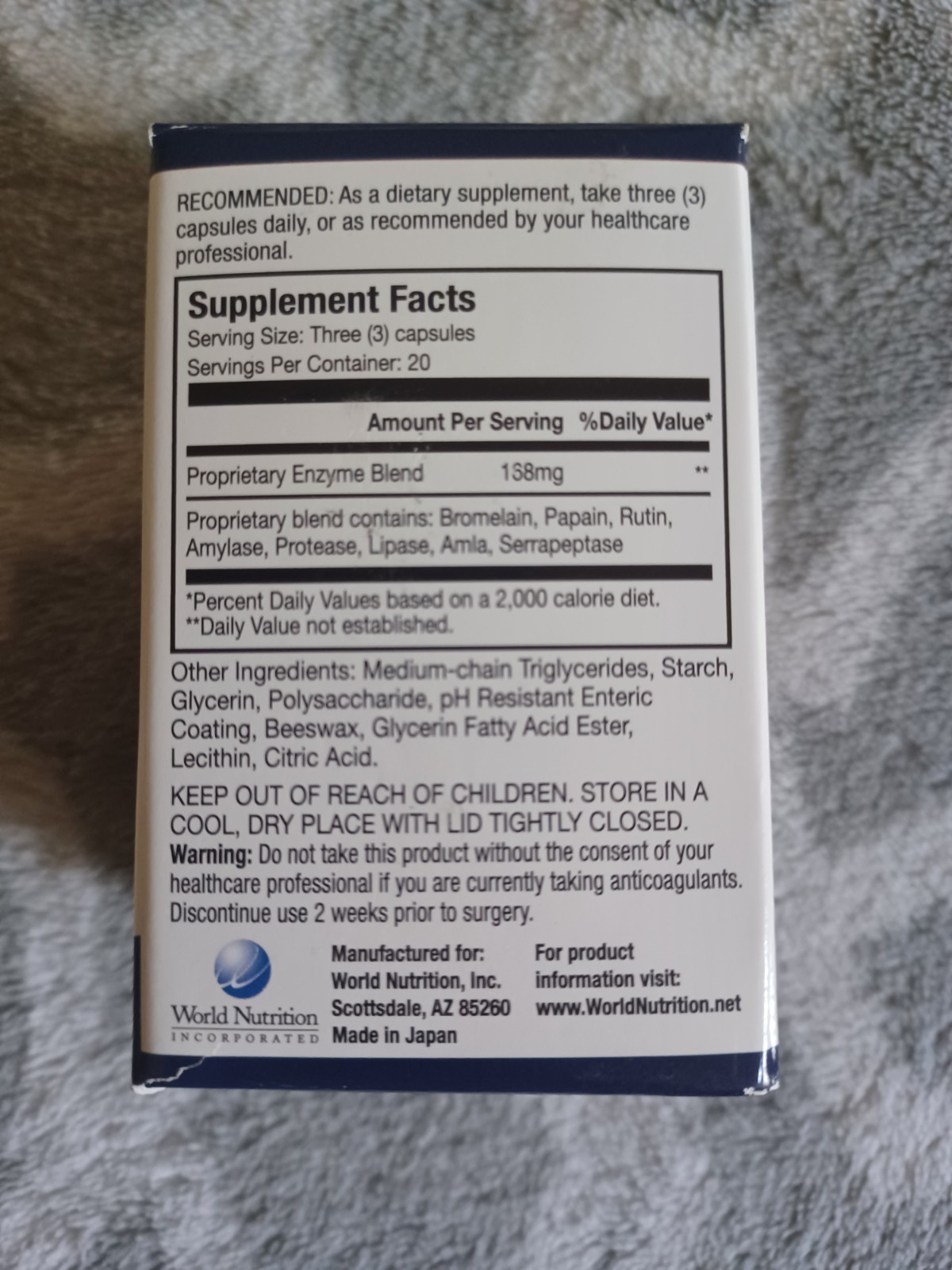 Vitalzym Proteolytic Systemic Enzymes Liquid Gel 6 Caps with Serrapeptase 05/27