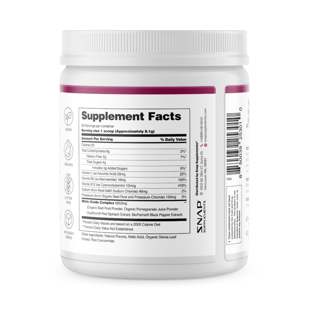 Original Organic Berry Beet Root Nitric Oxide Powder, Heart & Blood Pressure