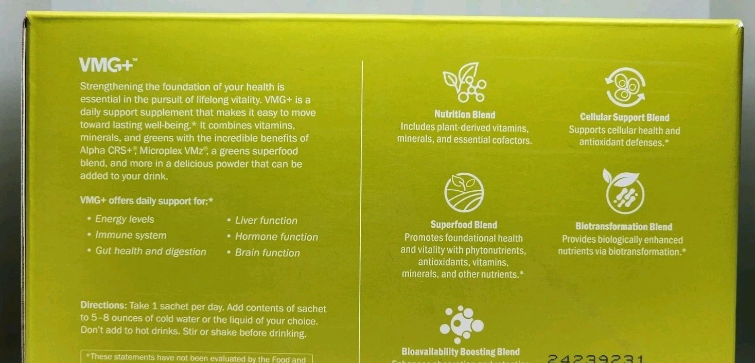 doTerra VMG+ 30 Sachets Whole Food Nutrient Vitamin Supplement Exp 5/2027 New!