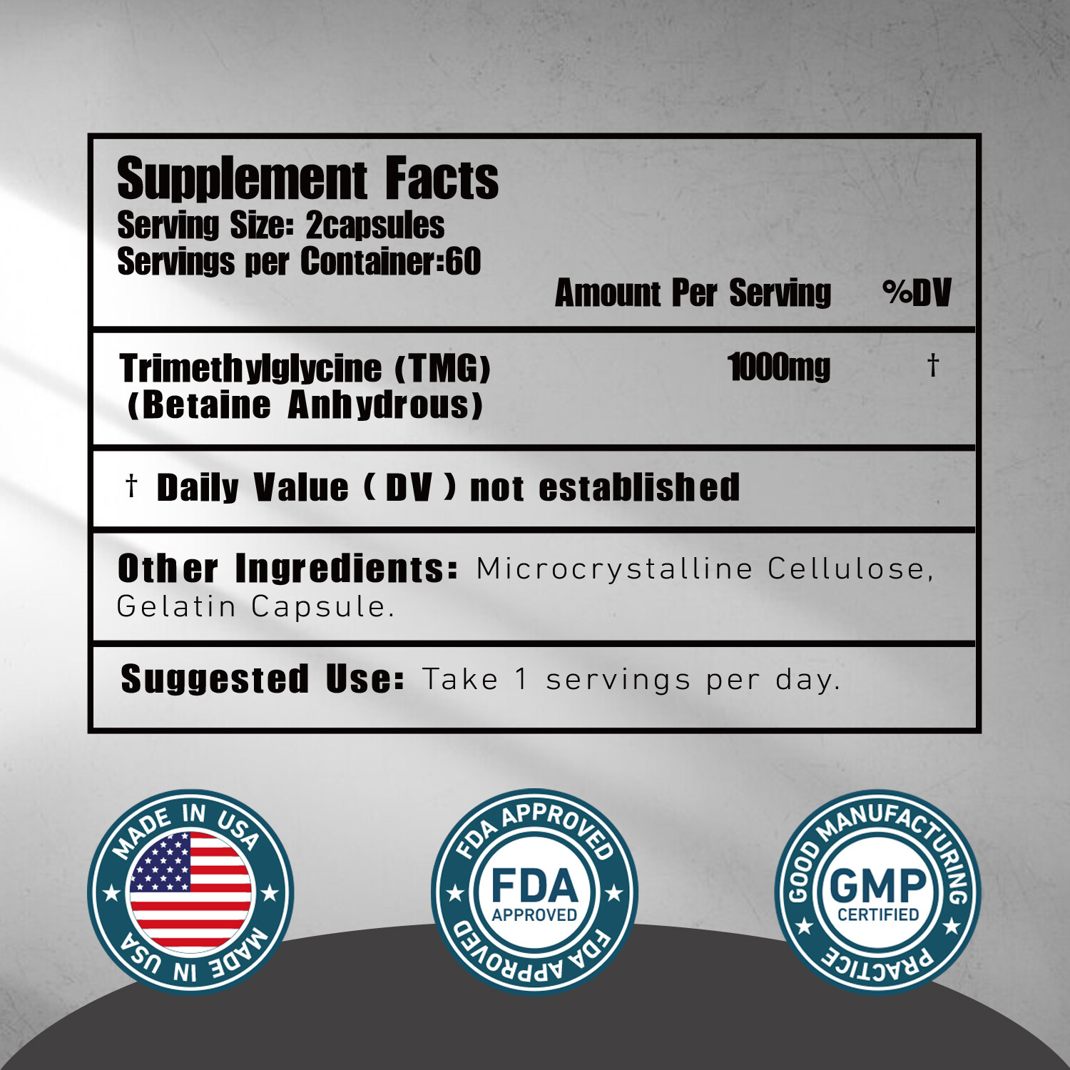 TMG Trimethylglycine – Nervous Cellular Health Growth, Cardiovascular Health
