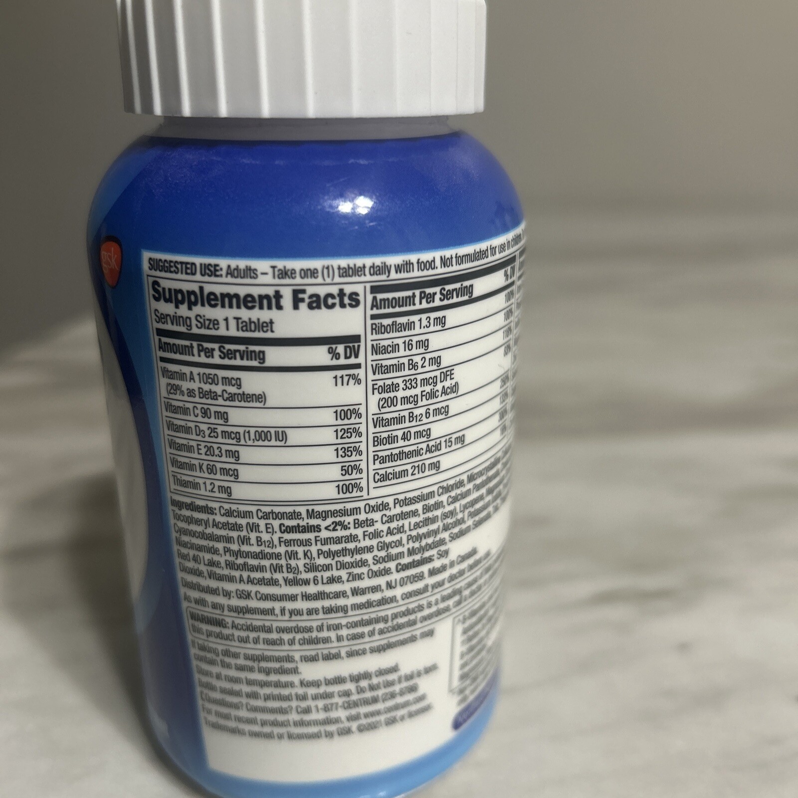 Centrum Vitamin Tablet – 200 Count Expires 10/2025