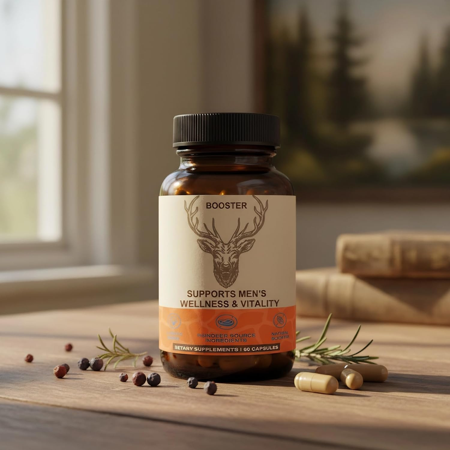 3X Men’S Vitality Supplement–Arctic & Herbal Nutrient Reindeer Blend– Daily Ener