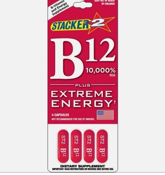 8ct Stacker B12 Extreme Energy 32 Capsules I B12 Vitamin FREE SHIP
